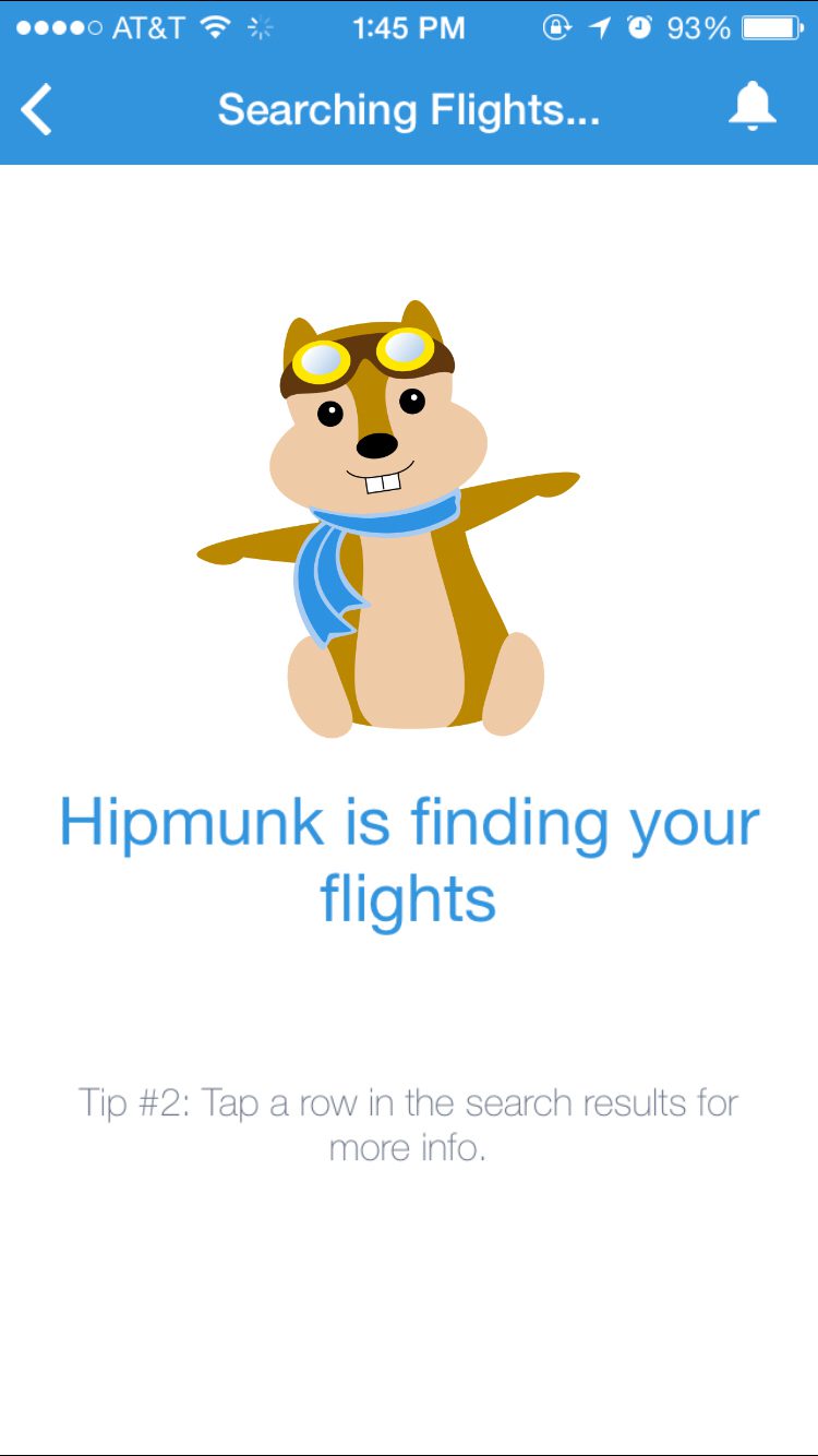 Hipmunk waiting