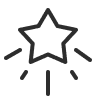 Star icon rising to represent a boost in customer ratings from usability testing