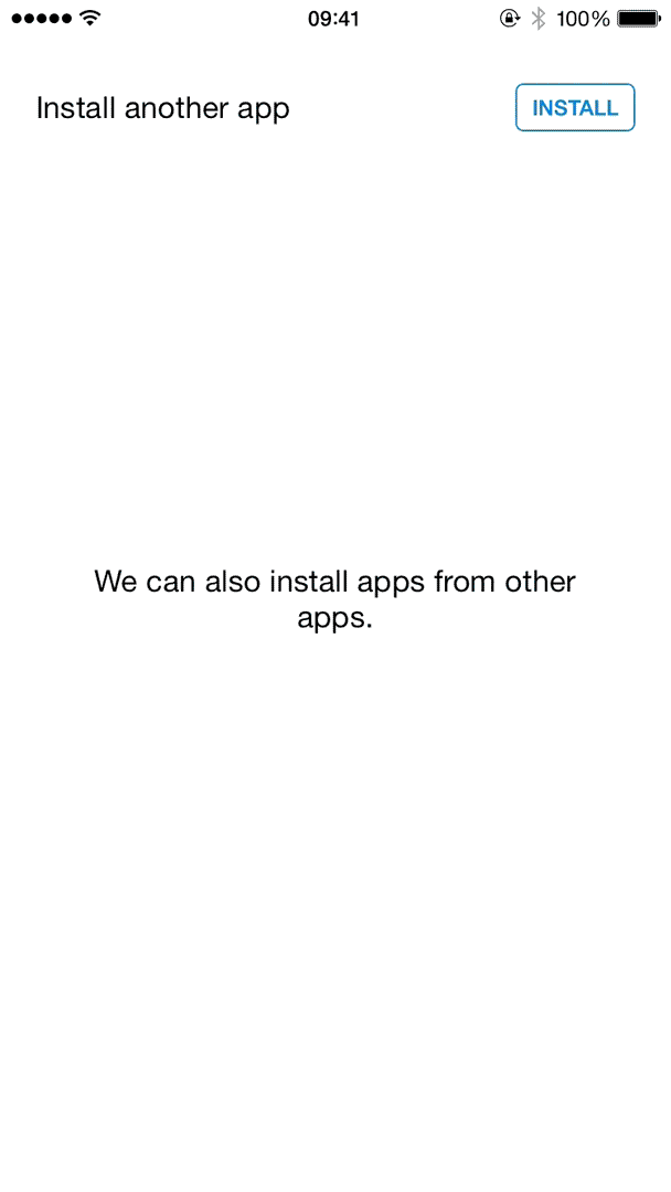Installing an app from another app via the URL scheme