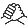 Teamwork hands icon