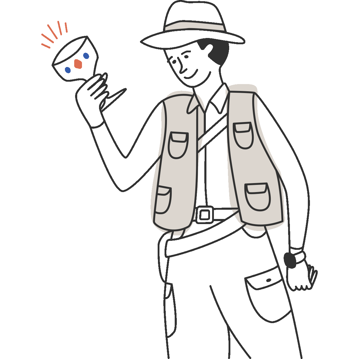 Illustration of indiana jones