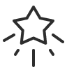 Star icon rising to represent a boost in customer ratings from usability testing
