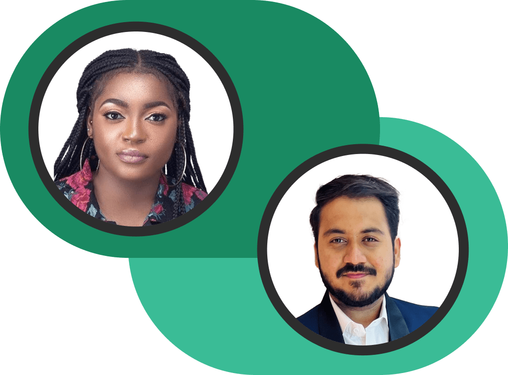 TAPP Illustration shows two smiling people on a green background.